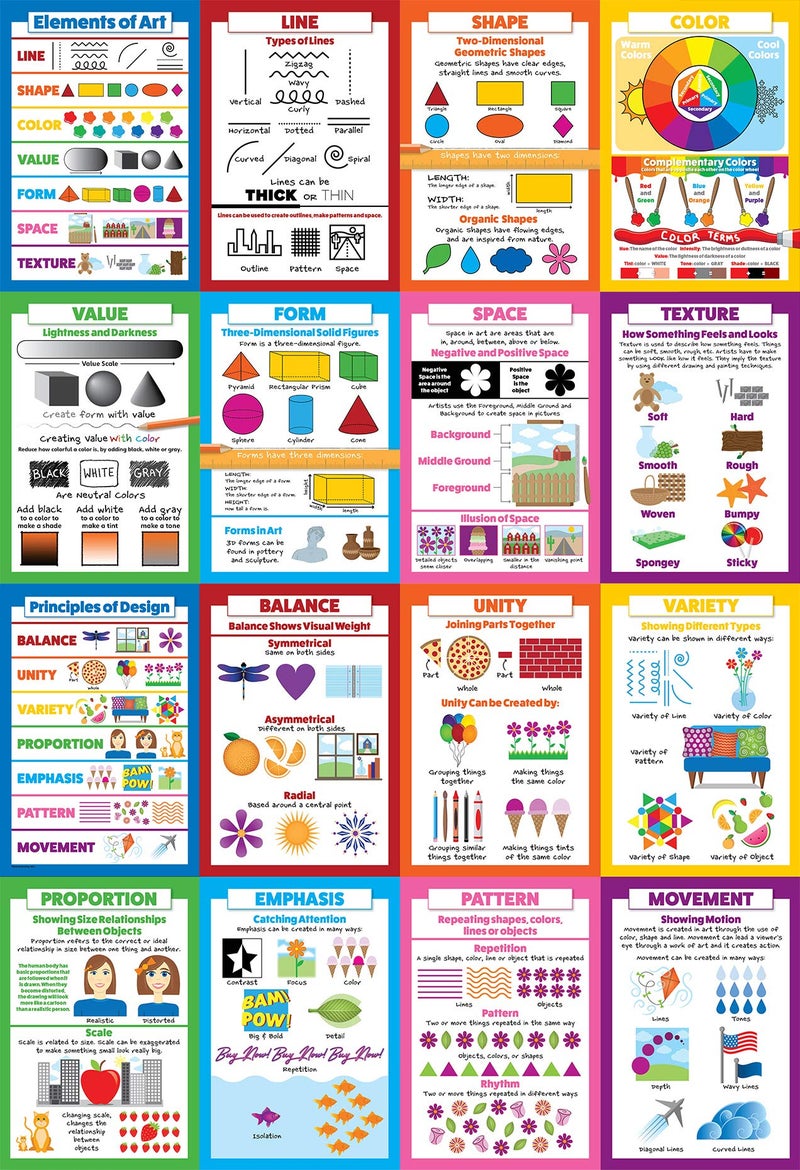 Palace Learning Elements of Art & Principles of Design 16 Poster Set (PAPER, 13 x 19) - Image 3